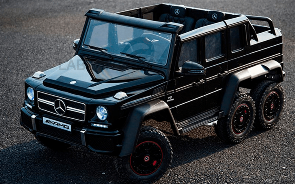 Электромобиль детский "Mercedes-Benz G63-AMG 4WD" шестиколёсный,  чёрный, 12V
