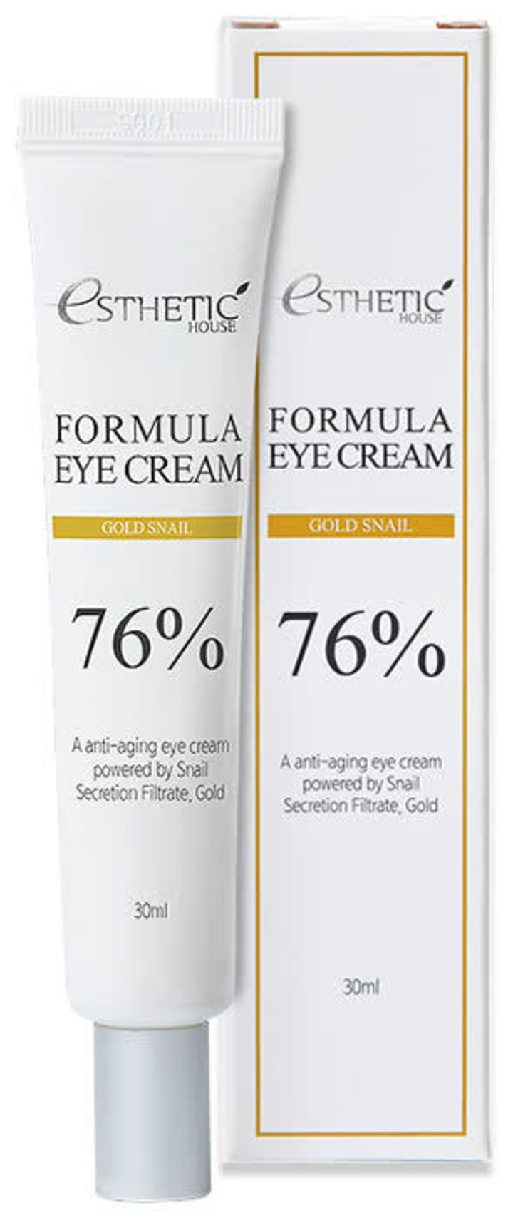 Крем для век Esthetic House Formula Eye Cream Gold Snail 76% с Золотом и Муцином улитки 30 мл
