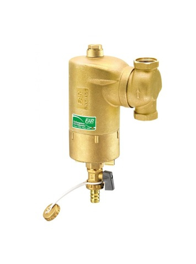 Сепаратор шлама поворотный с магнитными вставками FAR 2212 - 1" (ВР/ВР, PN10, Tmax 110°C, со сливным краном)