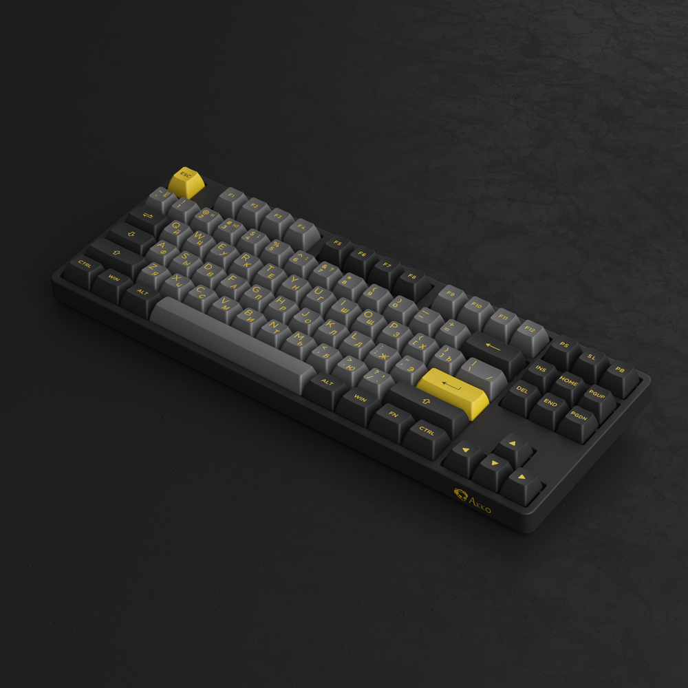 AKKO 5087B Plus Black&Gold 3 Modes RGB Hot Swap  V3 Cream Yellow Switch