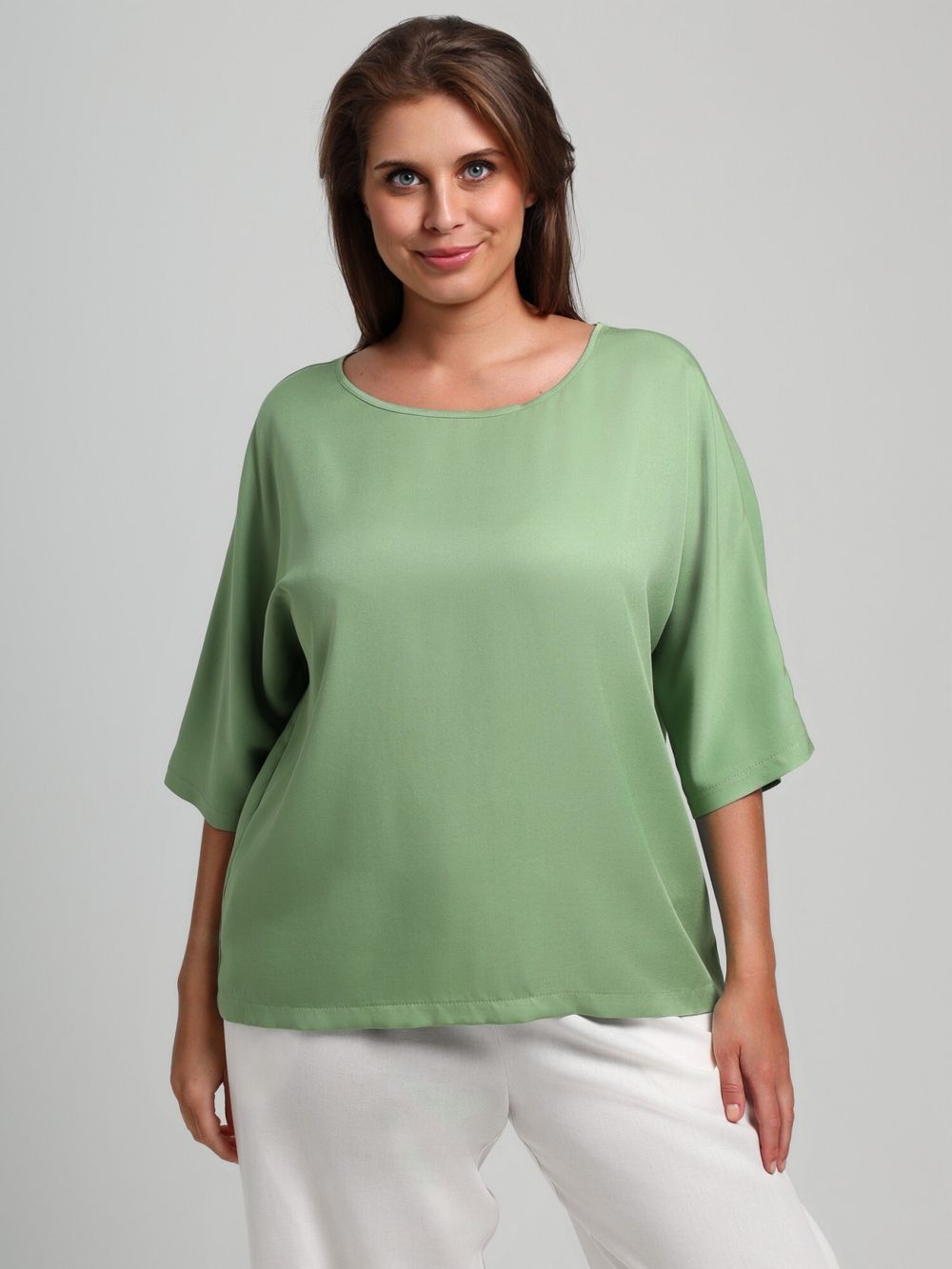 Блузка Летний драйв-2 Виотекс ЗЕЛЁНЫЙ