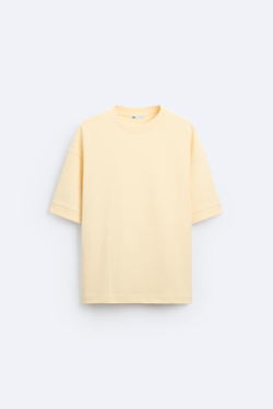 ZARA ТОЛСТОВКА ИЗ ПЛОТНОЙ ТКАНИ, ЦВЕТ СЛИВОЧНОГО МАСЛА