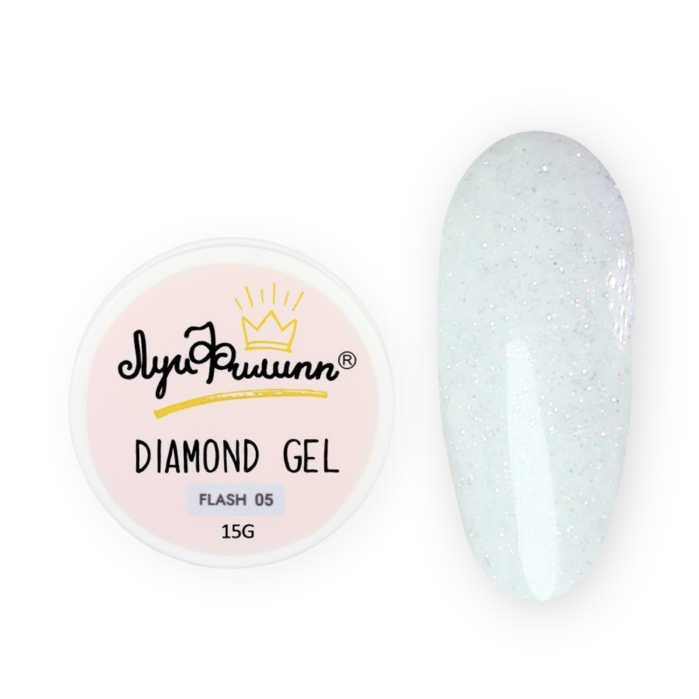 Луи Филипп Diamond Flash Gel 05 - Светоотражающий гель для наращивания, 15мл