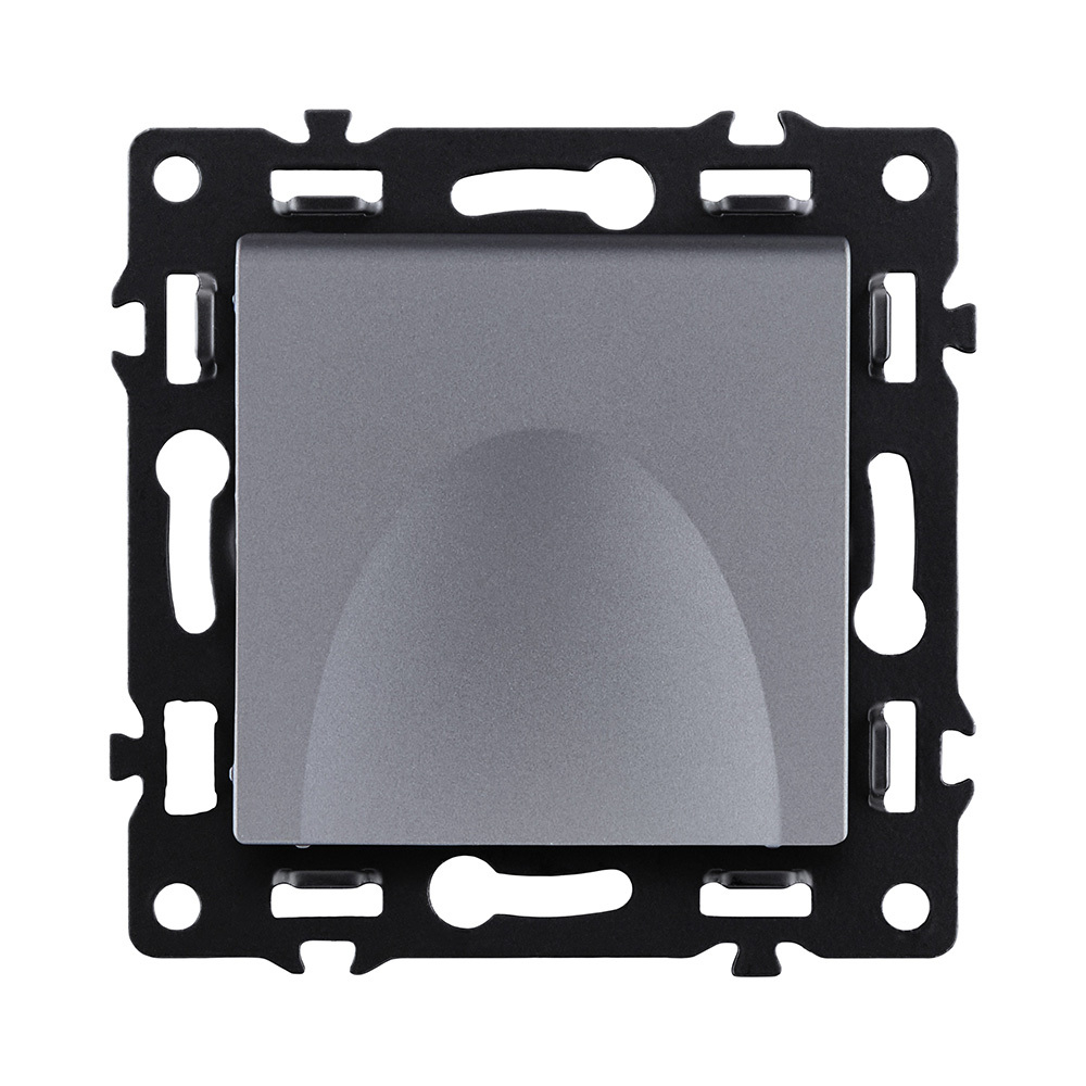 Розетка штепсельная SCHUKO 16A/250 В с крышкой, серый Kollinger Asthetik AS-015GY