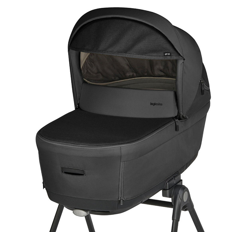 Коляска 3 в 1 Inglesina Electa System Quattro DRW 2025 с подставкой под люльку Upper Black