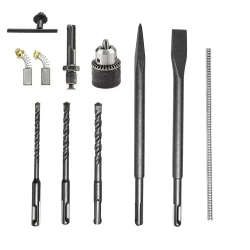 Перфоратор электрический TEENO,950 Вт,3 Дж,SDS-PLUS,4 режима работы,набор буров,пластиковый кейс