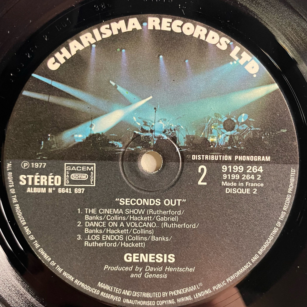 Винтажная виниловая пластинка LP Genesis Seconds Out (Франция 1978)
