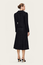 Черная твидовая юбка-миди "Эдит"