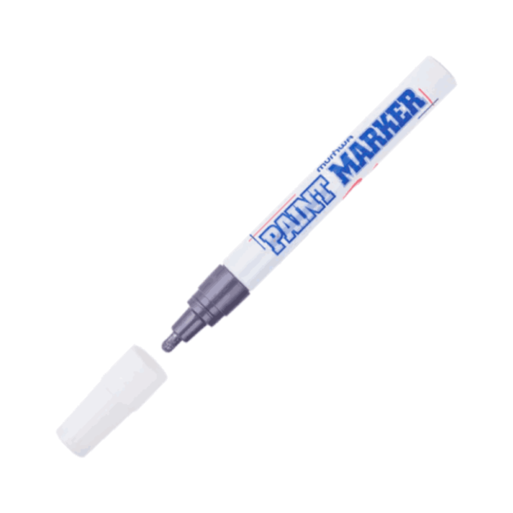 Маркер промышленный MunHwa PAINT MARKER PM-06 4.0мм нитрокраска серебряный (1/12/576)