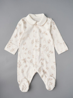 Комбинезон с чепчиком "Мишки с цветочками", Крем