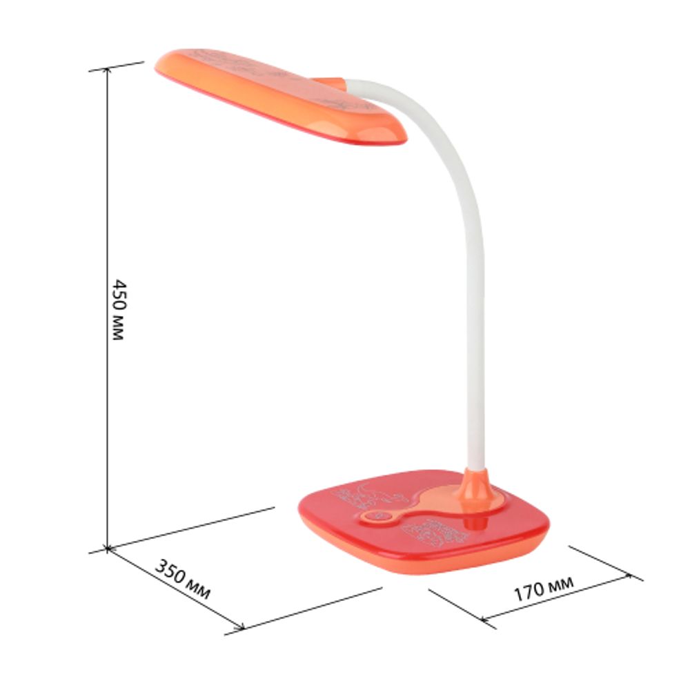 Настольный светильник ЭРА NLED-432-6W-OR светодиодный оранжевый | Светодиодные настольные лампы