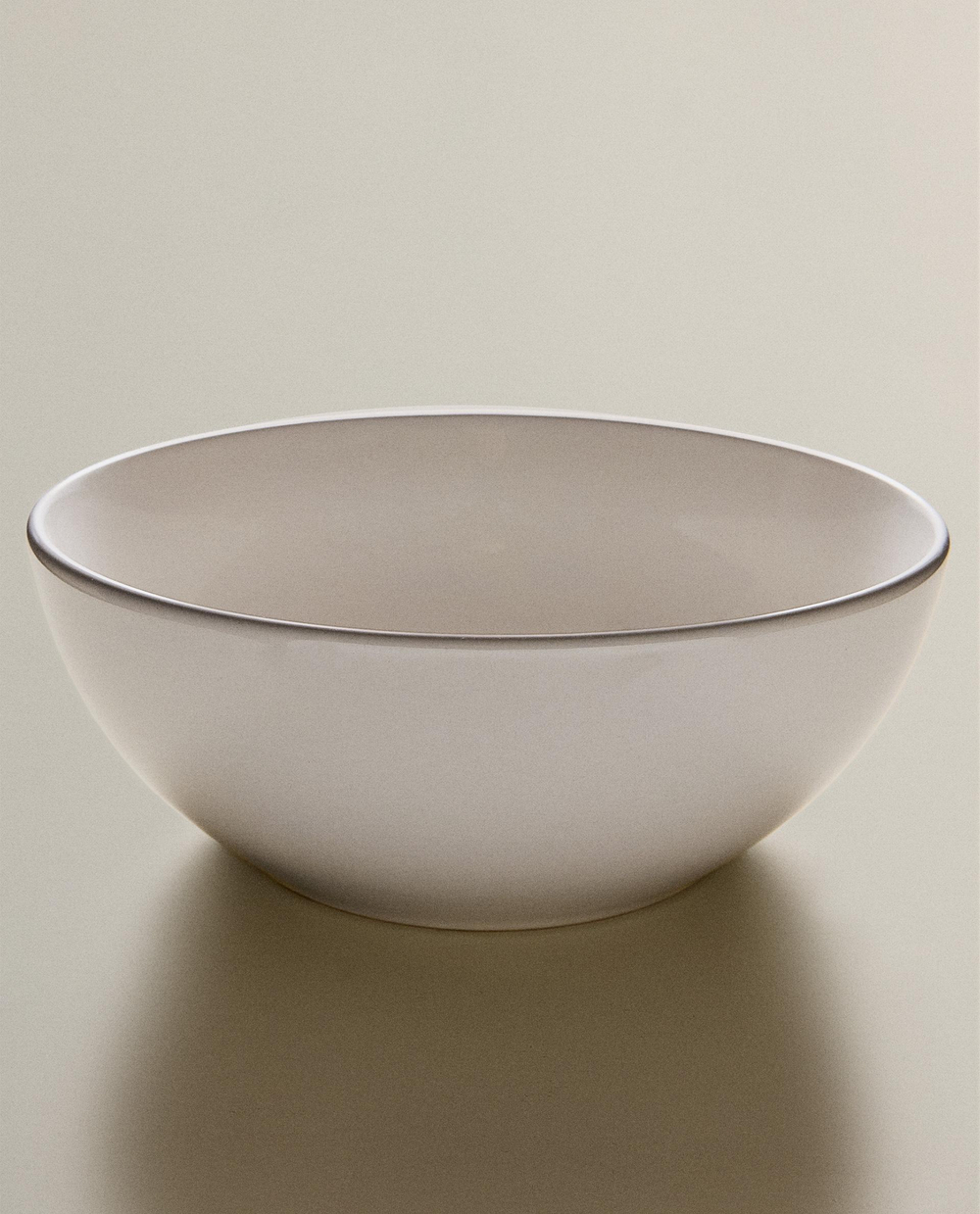 Zara Home блюдо сервировочное из каменной керамики, цвет белый, 23.5 см