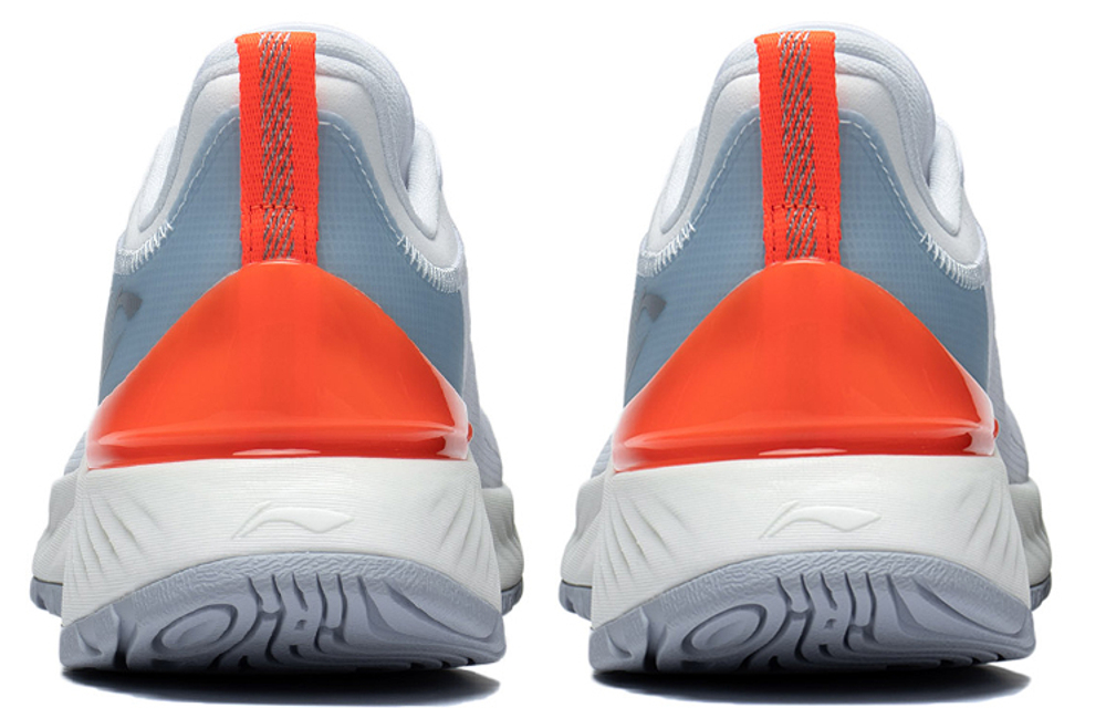 LiNing Li Ning Yueying Element Rebound Shock absorption Non-slip low-top running shoes Men's white orange