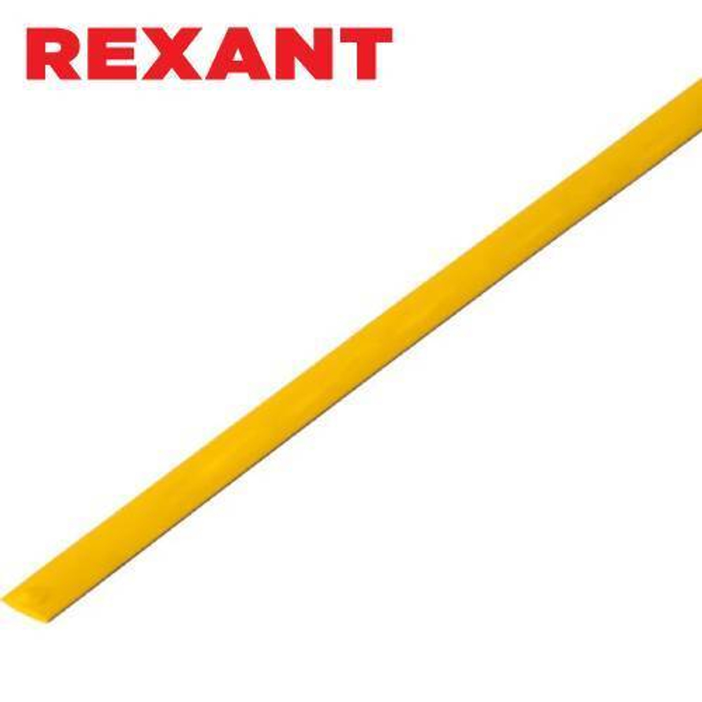 3,5/1,75 мм 1м термоусаживаемая трубка желтая Rexant/20-3502