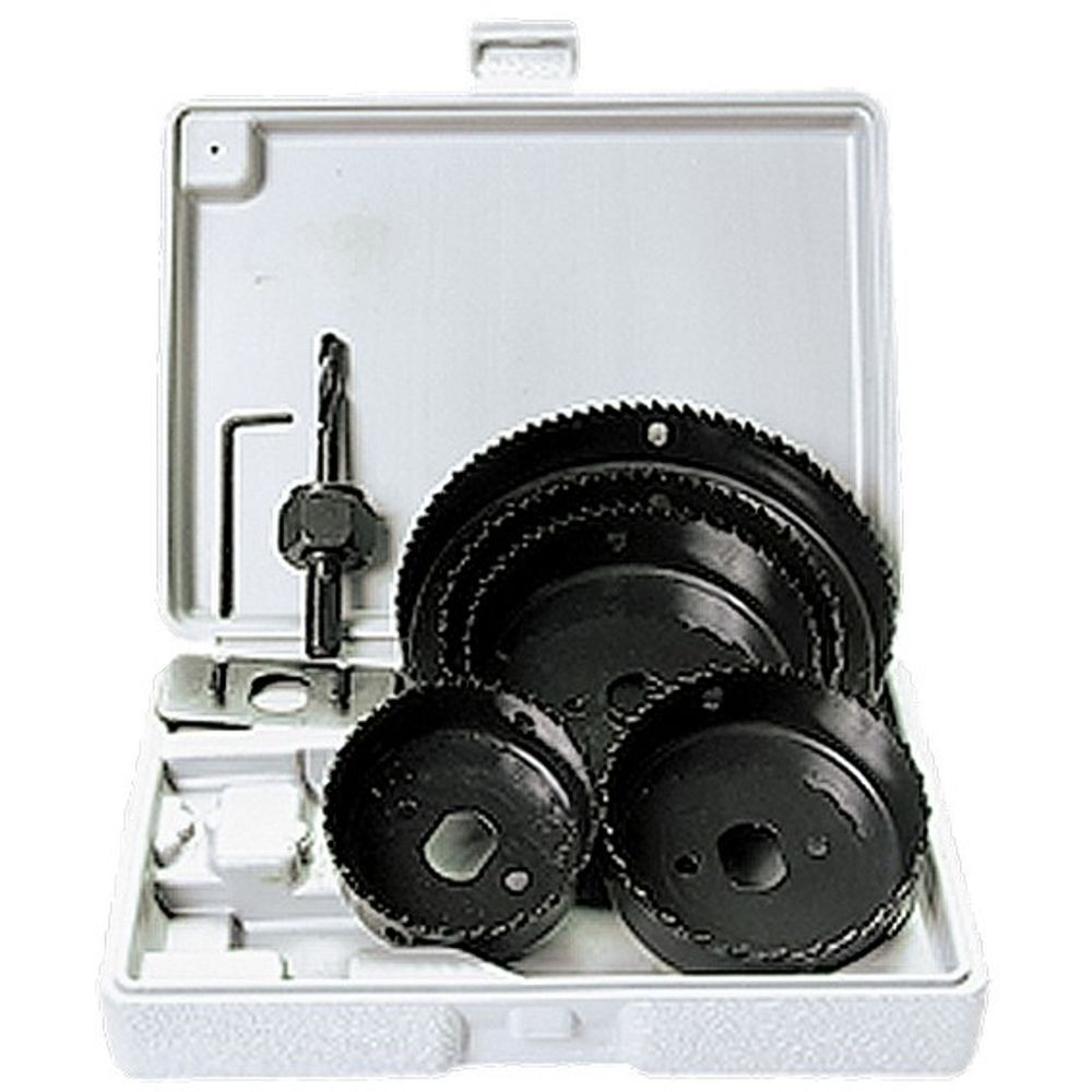 704715 Набор кольцевых пил (коронок) по дереву, 64-127 мм, 8 предм.  Matrix