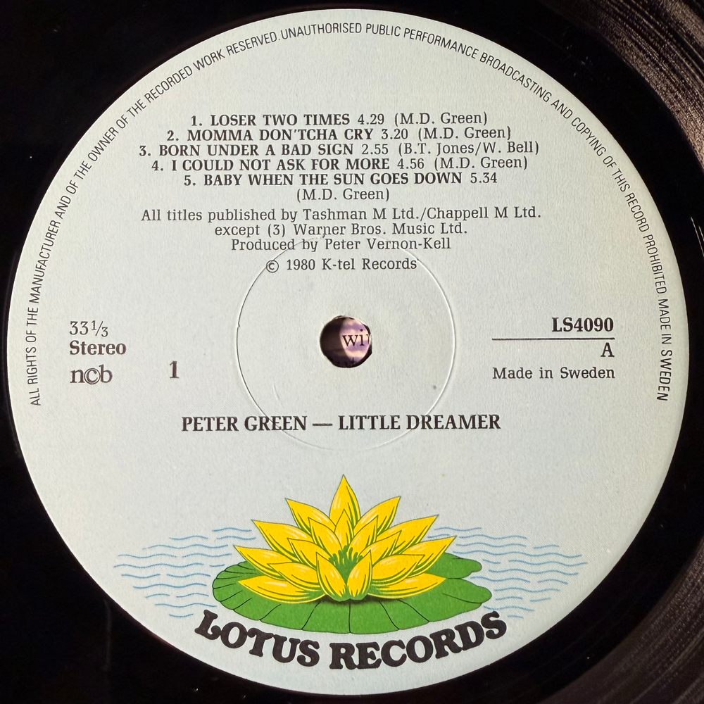 Peter Green - Little Dreamer (Швеция 1980г.)