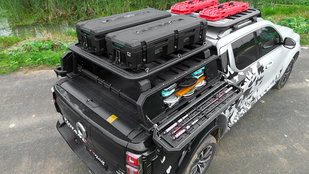 Силовой каркас-кунг Baja Racing (тип А) с 2-мя большими рыбацкими ящиками Ford F-150, Toyota Tundra