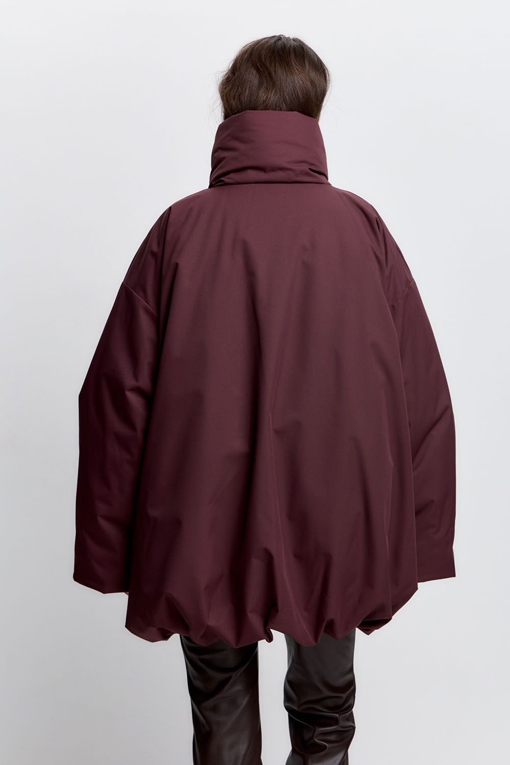 Куртка-баллон зимняя Айсель винного цвета