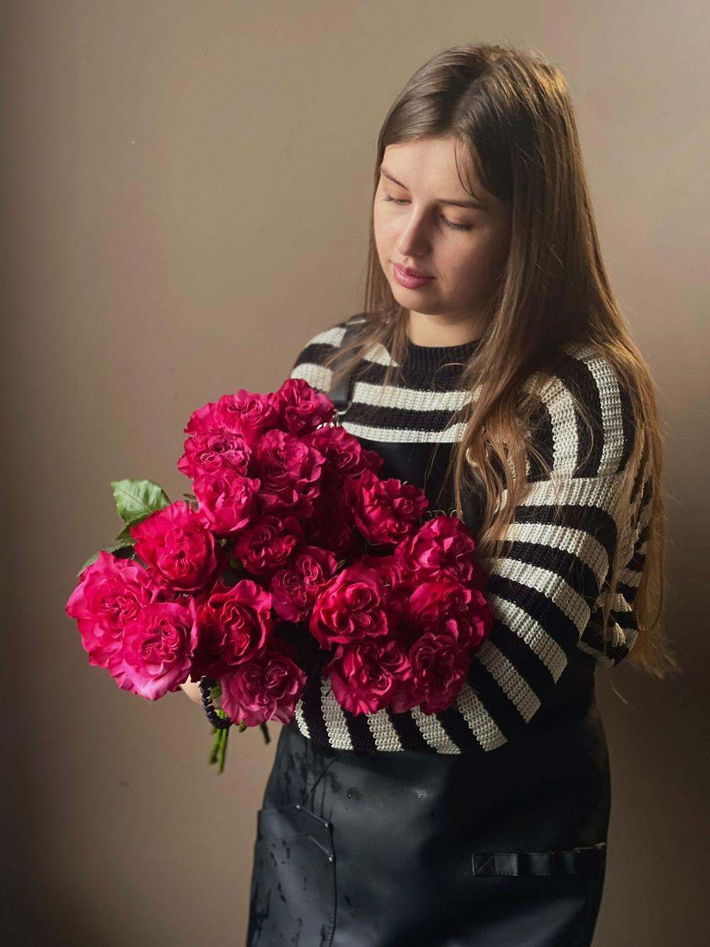 Розы Эквадор Premium 60 см (Пинк Гарден)