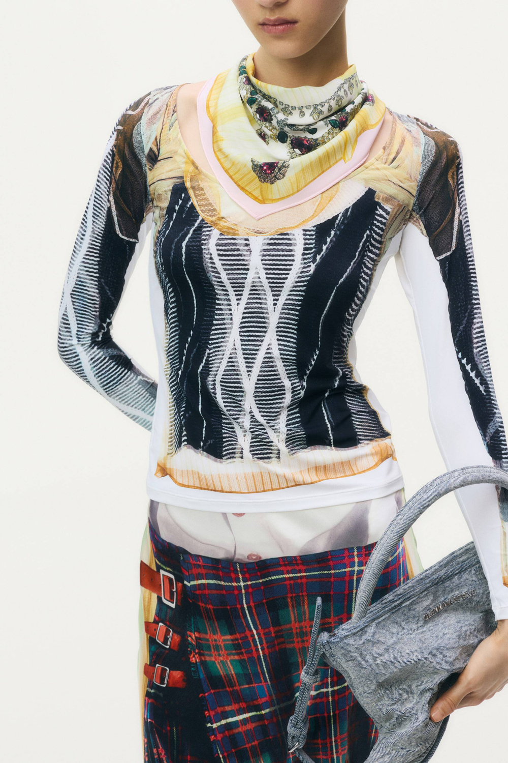 H&M - Glenn Martens Топ с принтом, черный