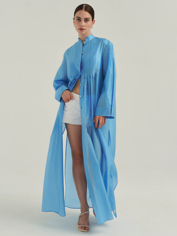 Рубашка длинная EUPHORIA голубого цвета
