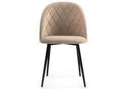 Стул на металлокаркасе Зест микровелюр 05 / черный глянец