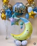 Фольгированный шар-фигура «Месяц и звезды» AIR, 137 см