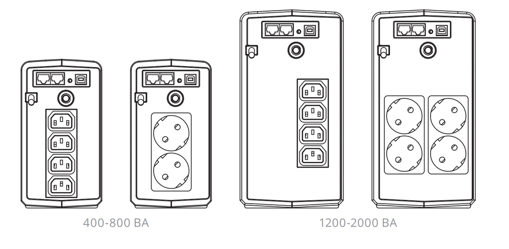Напольный ИБП Импульс ЮНИОР ПЛЮС 800 SCHUKOx2 USB, RJ11/RJ45 — Фото №2 