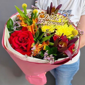 Букет с французской розой