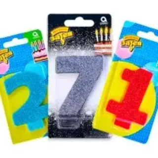 Свечи-глиттер 8см