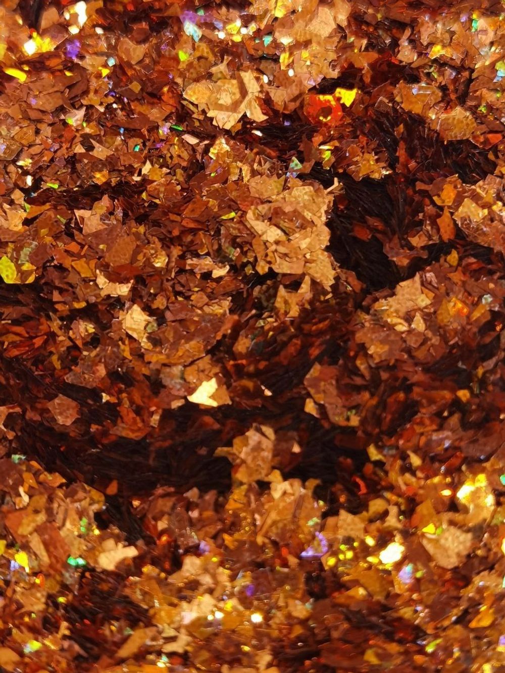 Хлопья - слюда 88811- Карамельный янтарь голографик - для литья изделий и творчества
