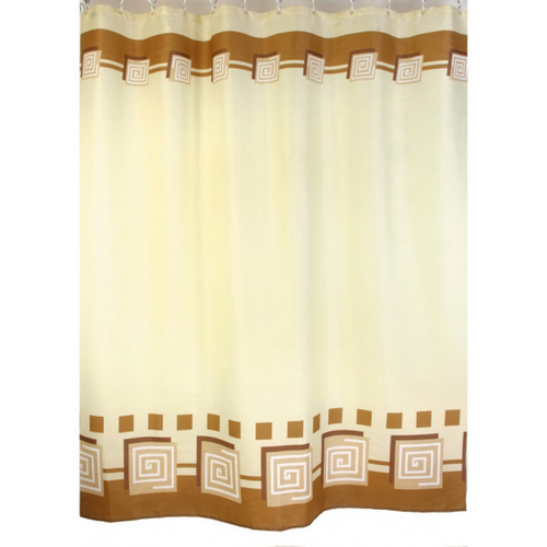 Штора для ванной ZALEL 180*200 (желтый фон) без колец