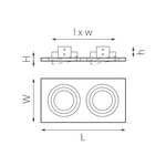 i5260606 Светильник INTERO 16 Double QUADRO (217526+217606+217606)