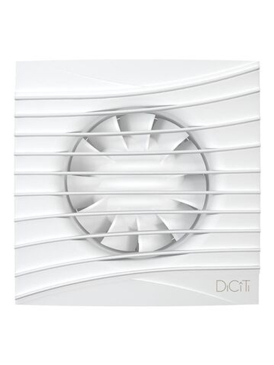 Вентилятор накладной SILENT D125 обр.клапан Matt white DICITI