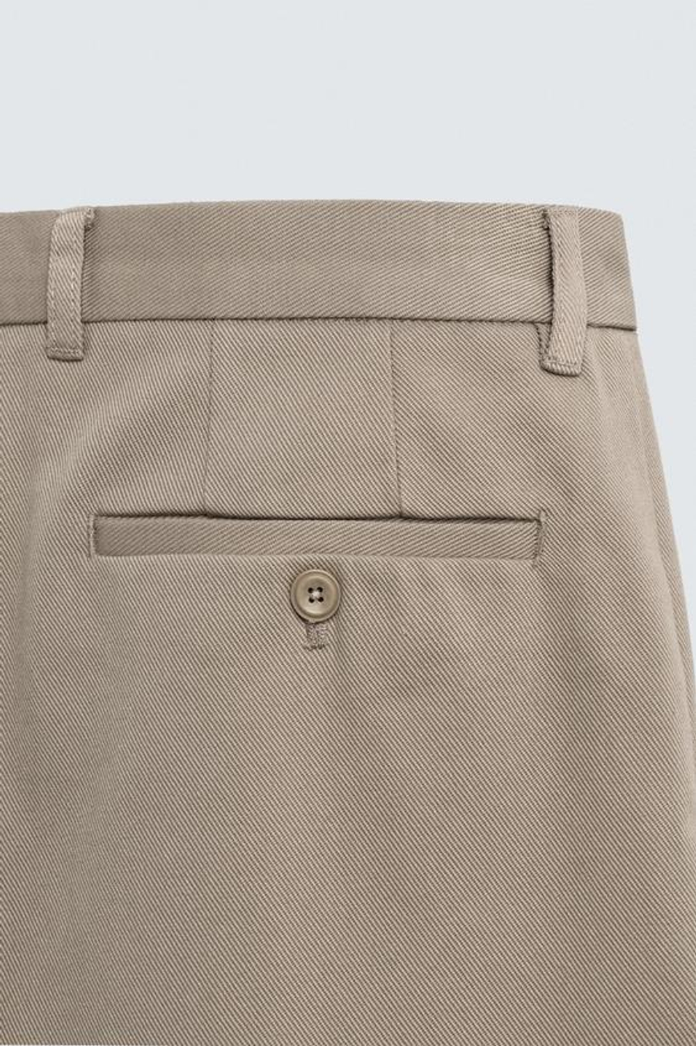 ZARA БРЮКИ STRAIGHT FIT ИЗ ТКАНИ С УЗОРОМ, БЕЖЕВЫЙ