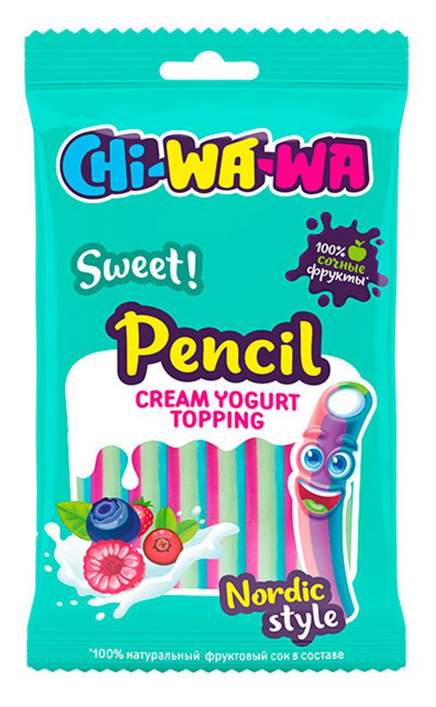 Жевательный мармелад Chi-Wa-Wa Нордик сладкий (карандаш) 80г