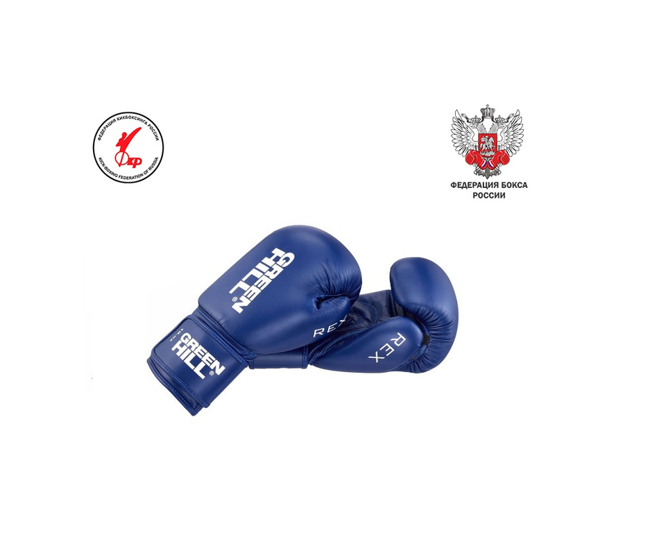 BGR-2272 Боксерские перчатки Green Hill REX синие