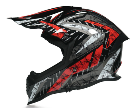 шлем кроссовый LVS 800-8 красный L