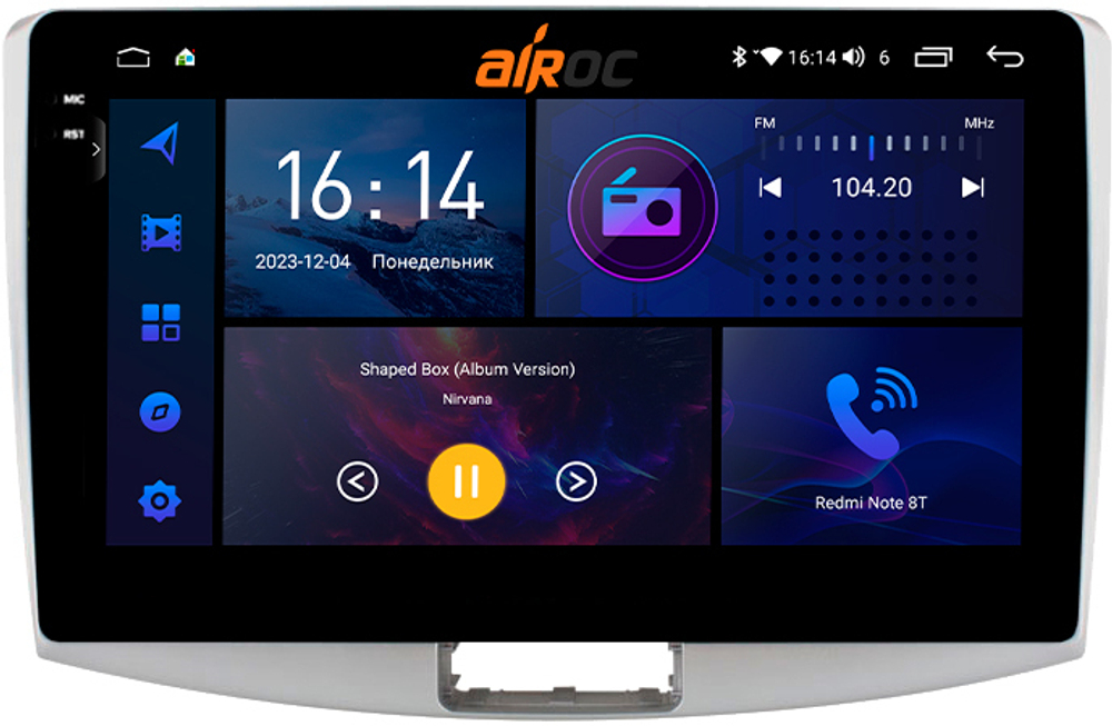 Магнитола для Volkswagen Passat 2005-2015 (B6, B7, CC) - AIROC 2K RI-3708 Android 12, QLed+2K, ТОП процессор, 8/128Гб, CarPlay, SIM-слот