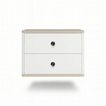 Тумба прикроватная подвесная ROYAL 5302 эко (Макиато-р.черная)