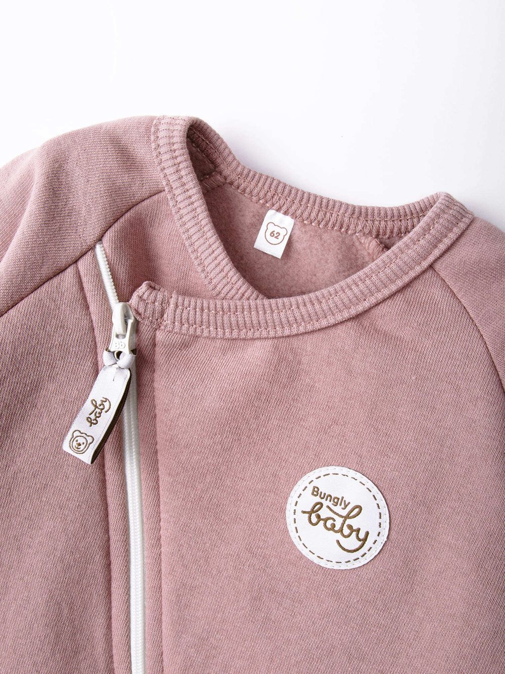 Комбинезон-косуха с закрытой ножкой "Дымчатая роза" утепленный 0+