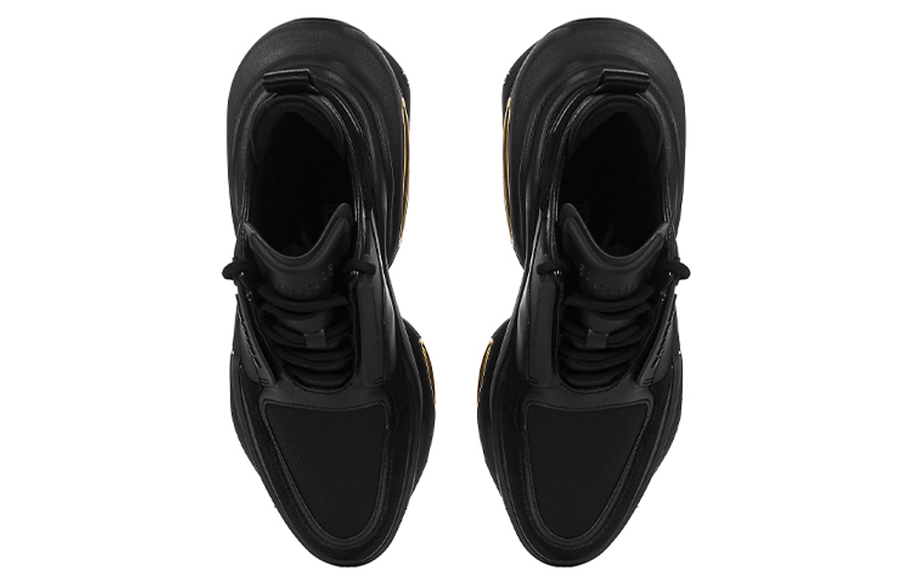 BALMAIN Balmain BBold suede wear-resistant and comfortable low-top sports shoes women's black