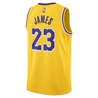 Баскетбольная футболка Nike Dri-FIT NBA Swingman Los Angeles Lakers Icon Edition 2022/23 LeBron James T-shirt Yellow