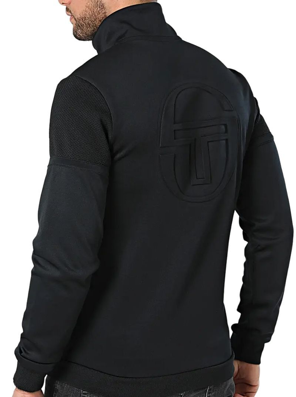 Мужская теннисная кофта Sergio Tacchini Mijey Tracktop - черный