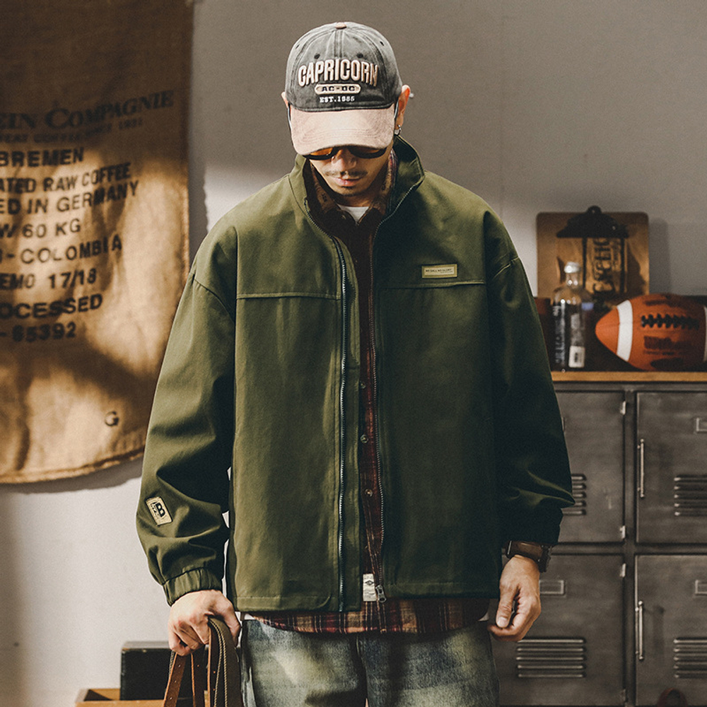 Модный бренд JIELEINUO. Куртка мужская свободная в Американском стиле сезон осень-весна.