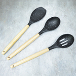 Набор кухонных принадлежностей из силикона, 12 предметов, цвет чёрный