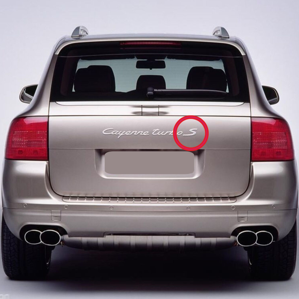 Надпись S хром / Шильдик на Порш S 58 мм