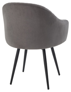 Стул ШЕЛЛ 360 град. поворот. B28 Темно-серый, велюр / черный каркас, М-City
