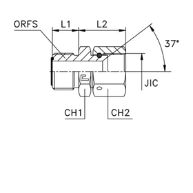 Адаптер AS D12 ORFS 13/16 - JIC 3/4