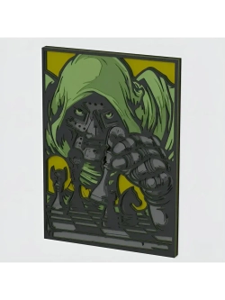 3D Картина по номерам из дерева Доктор Дум, 23x30 см